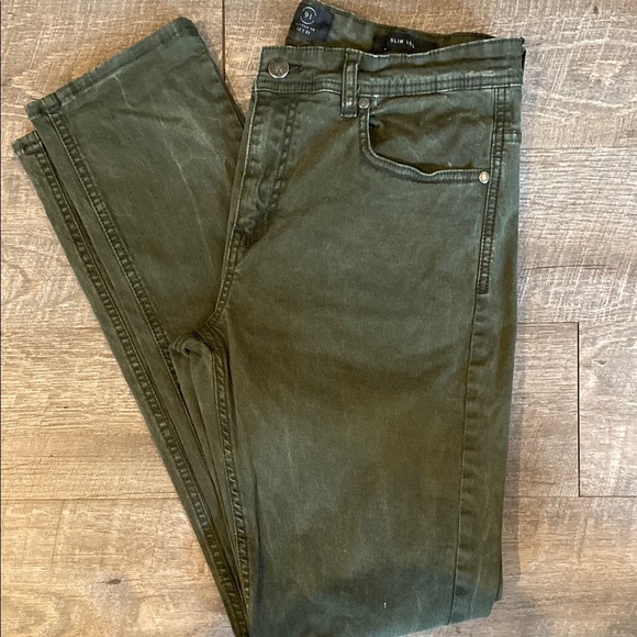 Cotton On Slim Green Jeans with Classic Style - Picture 1 of 4